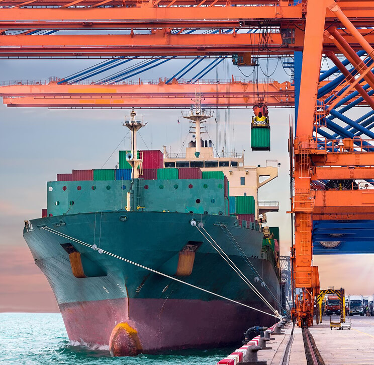 Road logistics delivery truck